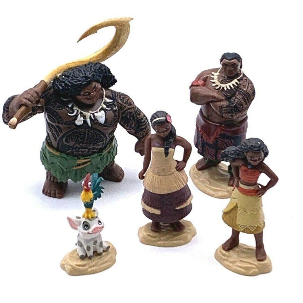 Moana Disney Lot of 5 Action Figures Toys Jakks